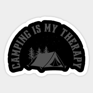 camping is my therapy Sticker